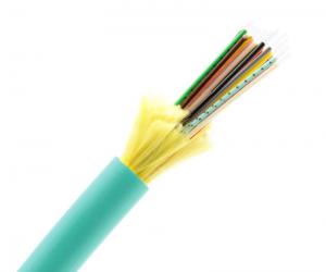 Wholesale OM3 Aqua Jacket Tight Buffer Fiber Optic Cable 24 Core Indoor Fiber Distribution Cable from china suppliers