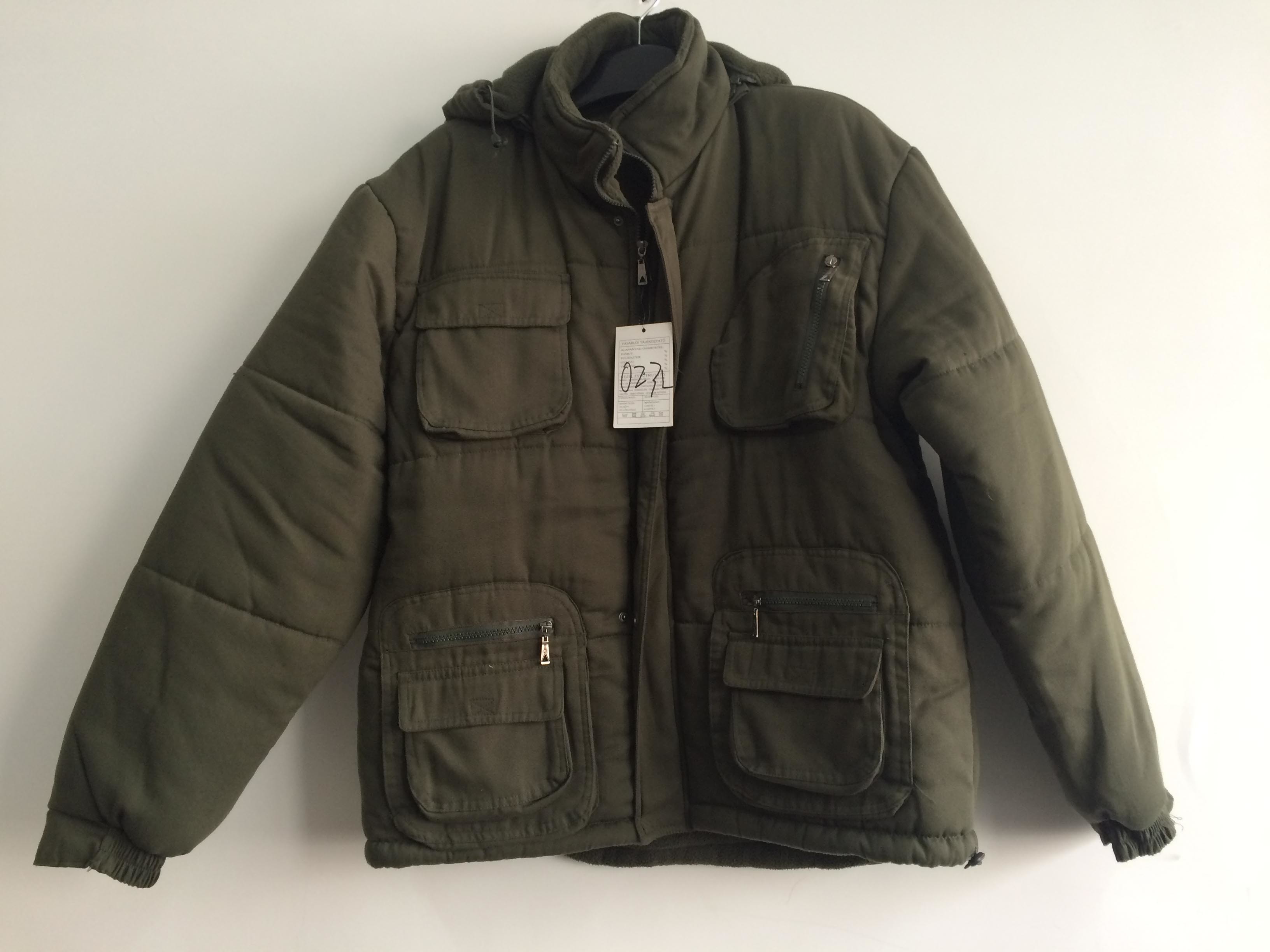 padded jacket, polar fleece jacket, olive green, S-3XL, padding and polarfleece lining