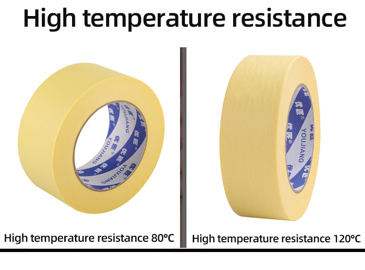 Rubber Yellow Crepe Paper Adhesive Colorful Masking Tape
