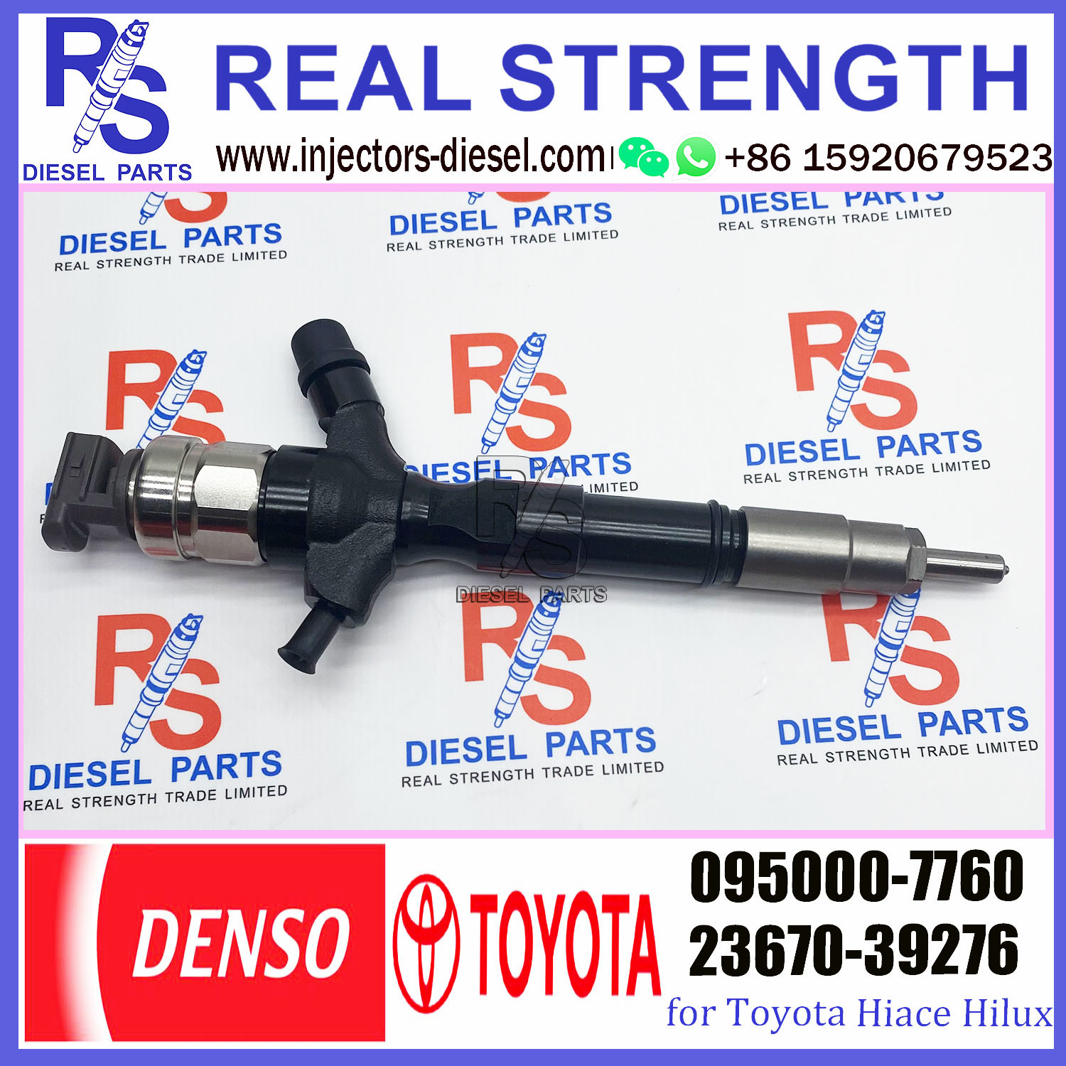 ISO HIACE 2KD FTV Injector Common Rail 095000-7760 23670-30300