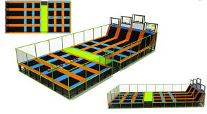 Wholesale 200M2 2017 Adults Indoor Bungee Trampoline Park Jumping Fitness Square Kids Cheap Sky Zone Indoor Trampoline Park from china suppliers