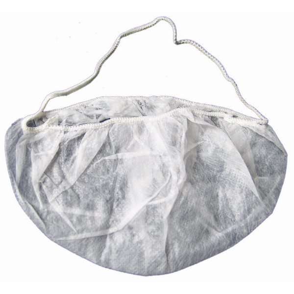 White Reusable Food Safety Beard Nets Non - Bacterial For Food Handling