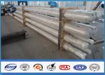 Conical shape galvanised steel posts , 9M Height galvanized fence pipe with Wood