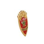 Personalized Sheriff Detective Police Metal Badge Chinese Logo Pentagram Lapel