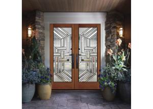Wholesale Custom Wooden Door Glass , Theft Proof Bevel Translucent Glass Panels from china suppliers