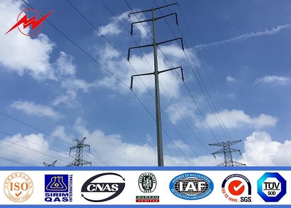 Power Tubular Steel Structure Electrical Transmission Poles 33kv Line Array