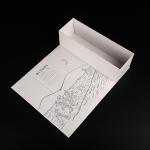 Magnetic Folding Cardboard Single Red Wine Bottle Gift Box For Shipping White