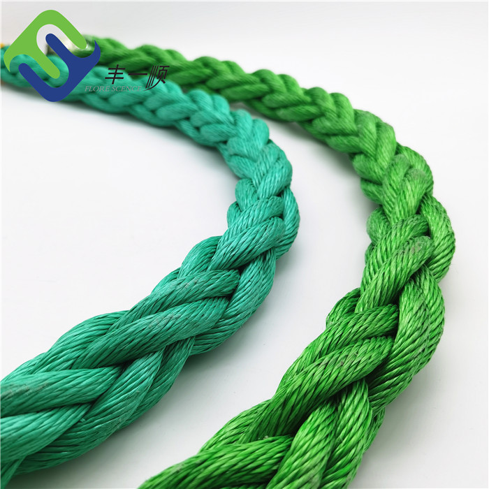 8 Strand Braided 1000m Length PP Combination Rope With Steel Wire For Deep Sea