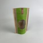 Custom Printed Matt Finish Kraft Paper Bags Food Grade Stand Up Zipper Bags for