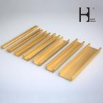 Shinning Golden Rustproof 2000mm Length Brass U Channel For Decoration