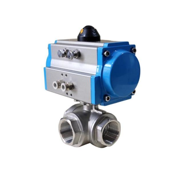 Y Type Ball Valve for Water Industrial Usage SS304 Internal Thread Pneumatic