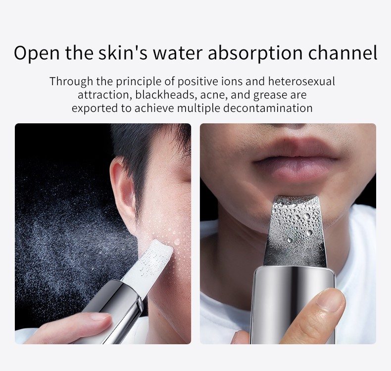 EMS Radio Frequency Skin Device Micro Electric Current Shock Ultrasonic Skin Scrubber