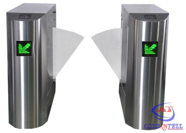 Stainless Steel Retractable Flap Barrier Gate , Bi - directional Multi Access
