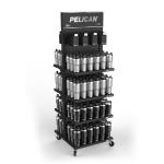 Free Standing Cosmetic Display Stand Kena Metal Pegboard Display Stands