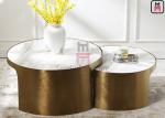 Round 60cm 70cm Stainless Steel Coffee Table 0.6cbm