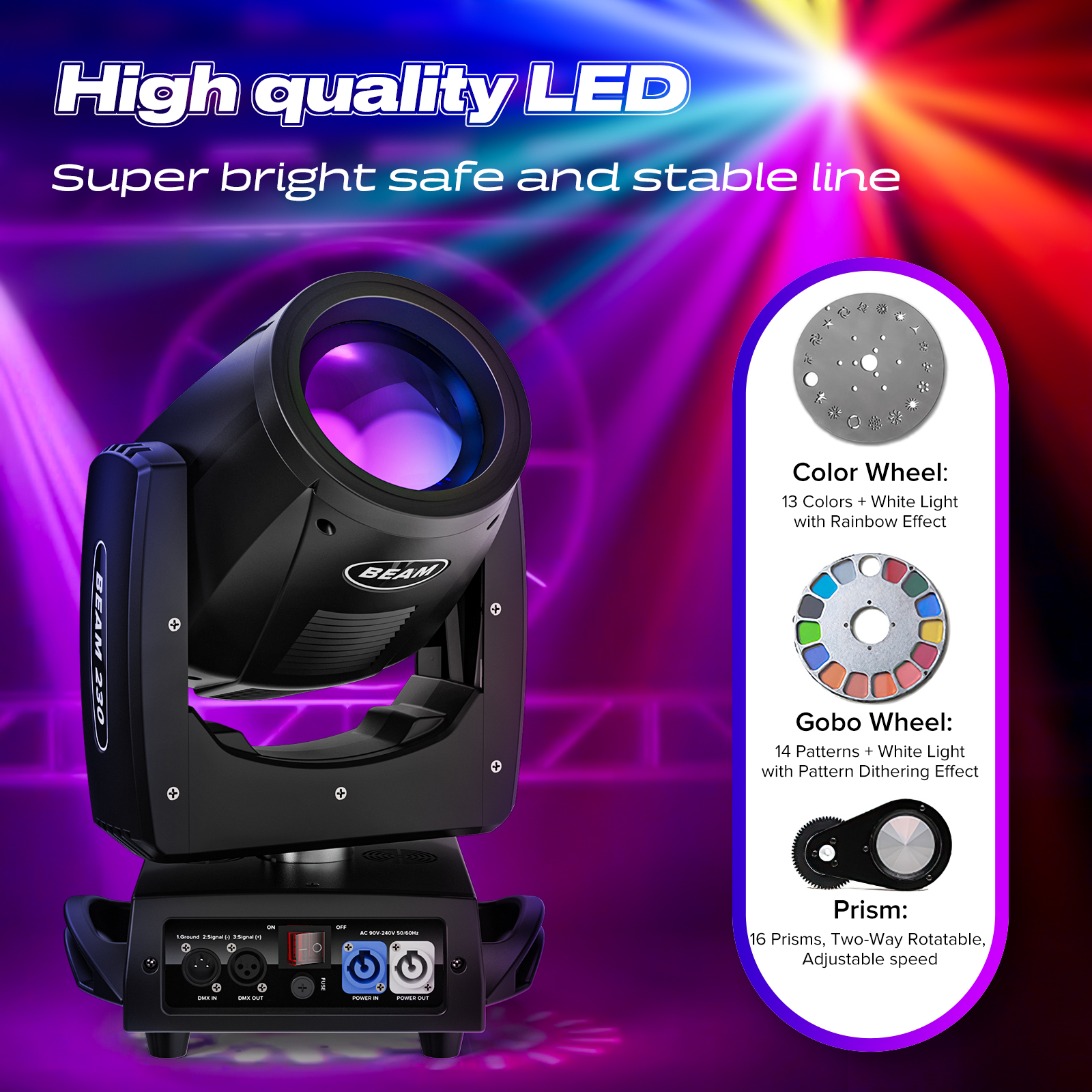 Lighting Solutions Service Lighting and Circuitry Design for Stage Moving Headlights