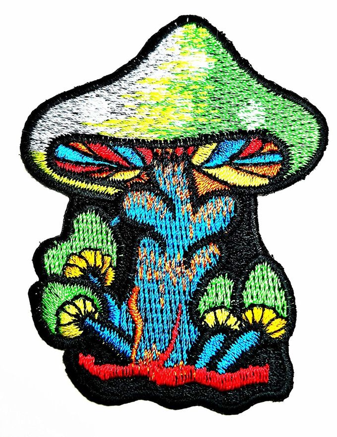 Rose Flower Butterfly Custom Woven Badges Patches for Garment Clothing