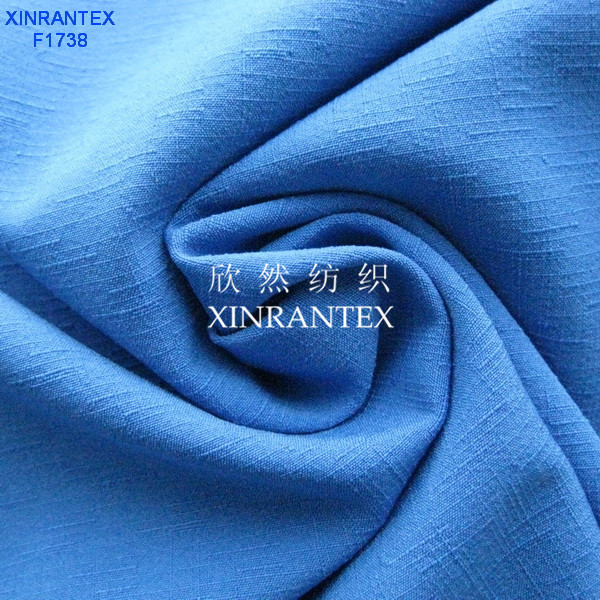 F1738 slub polyester fabric four ways spandex 57/58"