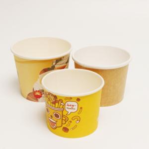 Wholesale Disposable Fast Food Packaging Take Away Container Paper Soup Cup/ Paper Noodle Cup With Lid from china suppliers