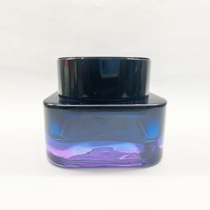 Wholesale Square 50g Glass Cream Jars Painting Electroplate Logo With Plastic Cap from china suppliers