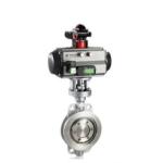 Stainless Steel Triple Eccentric Pneumatic Butterfly Valve High Performance