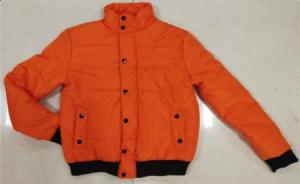 China Orange Girls Kids Padded Jacket Rib Wrast Keep Warm Water Resistant on sale