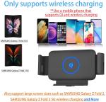 phone Car Holder Wireless Charger 9V 1.67A For Samsung Galaxy Z Fold 2 / S21