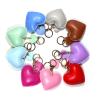 Buy cheap Chorme Plating Leather Heart Keyring , 6.5x7CM Pink Heart Keyring from wholesalers