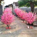 UVG small artificial peach blossom wooden tree wedding reception decorations
