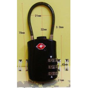 Wholesale 3 Dial TSA Wire Luggage Combination Lock from china suppliers