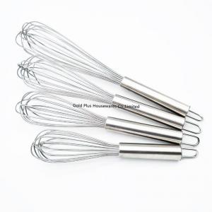 China Amazon hot selling cooking cake baking tool household beater kitchen gadgets non stick manual metal egg whisk on sale
