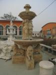 Angel With Wings Statue Carved Stone Marble Fountain Column