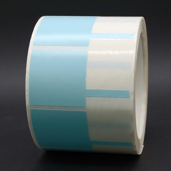 70x40mm Cable Adhesive Label 1.5mil Blue Matte Water Resistant Synthetic Paper