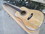 Free shipping AAAA handmade all Solid guitar dreadnought body guitar imported