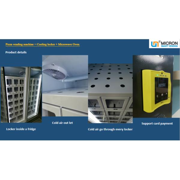 Pizza Cooling Locker Vending Machine With Microwave Micron smart vending