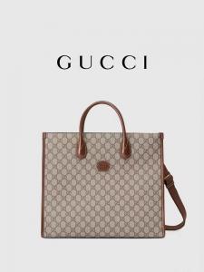 China Panelled GG Supreme Print Gucci Canvas Tote Bag Shoulder Bag With Interlocking G on sale