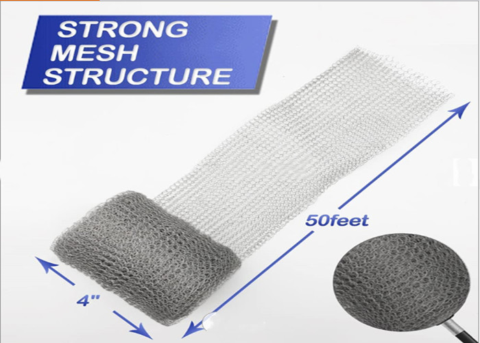 Round Hole Shape Knitted Wire Mesh Filter In White For Effective Filtration