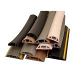 Brown Architecture PE Profile Customization PVC Cable Trunking