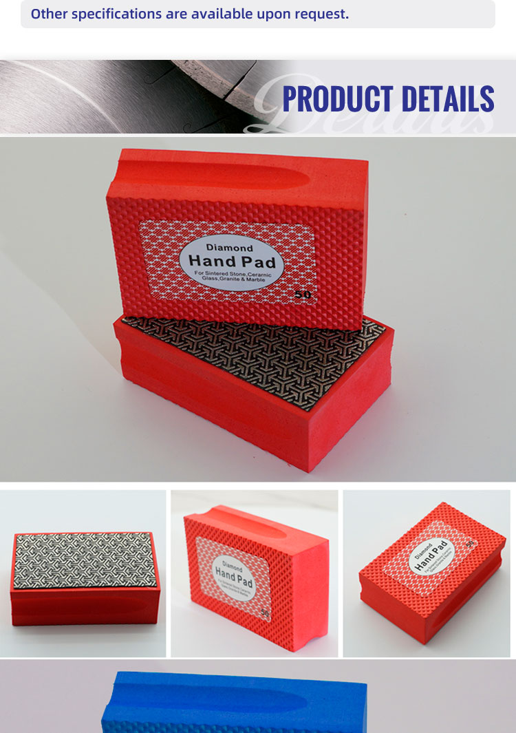 Granite Marble Stone Grinding And Polishing Pad Hand Diamond Tools Metal Bond And Resin Bond Scouring Abrasive
