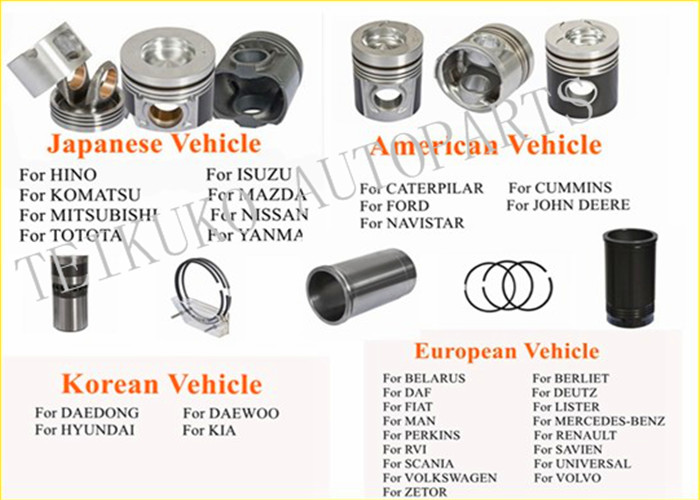 Diesel Toyota Engine Parts Piston 80.3mm Total Length OEM 13101-54101