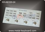 Metal Industrial Control Platform Flat key Keyboard , Metallic Keyboard