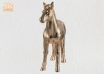 Decorative Gold Leaf Polyresin Animal Figurines Horse Sculpture Table Statue