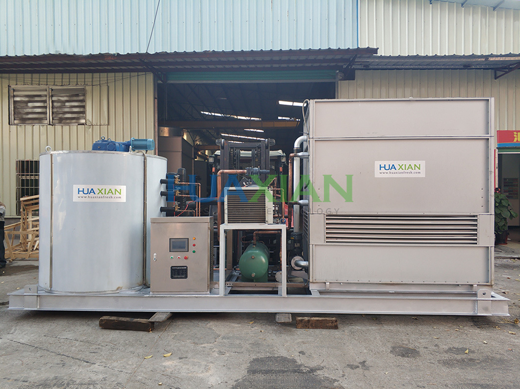 China Price 30 Ton Evaporative Cooling Machine Fresh Water Concrete Flake Ice Maker