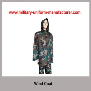 Wholesale Military Water-proof Woodland Camouflage Wind Coat With Hood from china suppliers