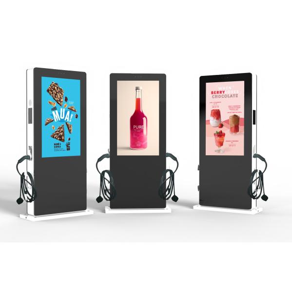 55inch EV Charging Post Outdoor Advertising Display IP65 Waterproof High
