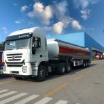 3 Axles 42000L 28t Insulated Carbon Steel Tanker Semi Trailer with Fuwa Axle 13t