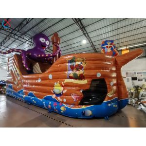 Wholesale Customized PVC Inflatable Octopus Pirate Ship Inflatable Obstacle Course from china suppliers