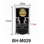 20*37mm Concealed Door Sweep Bottom Seals U Shaped For Wooden Door