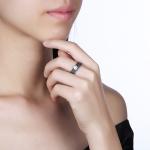 High Quality Classic 925 Sterling Silver Diamond Studded Cluster Engagement