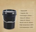 Packaging Container 1-50L Capacity Customized Logo Plastic Round Bucket Pail for
